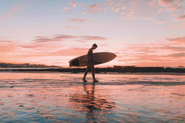 Colorful surf art inspired by the sea and sun by artist Sickfaces for Letheshome collections Summer Days and Jumping Into The Sea