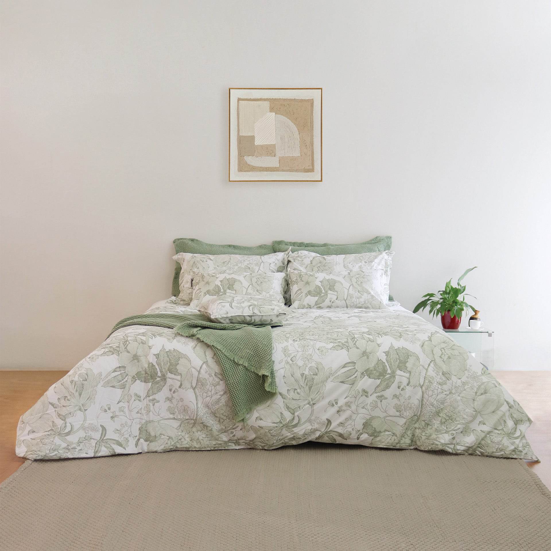 Capa de Edredão Botanique Menta - LethesHome