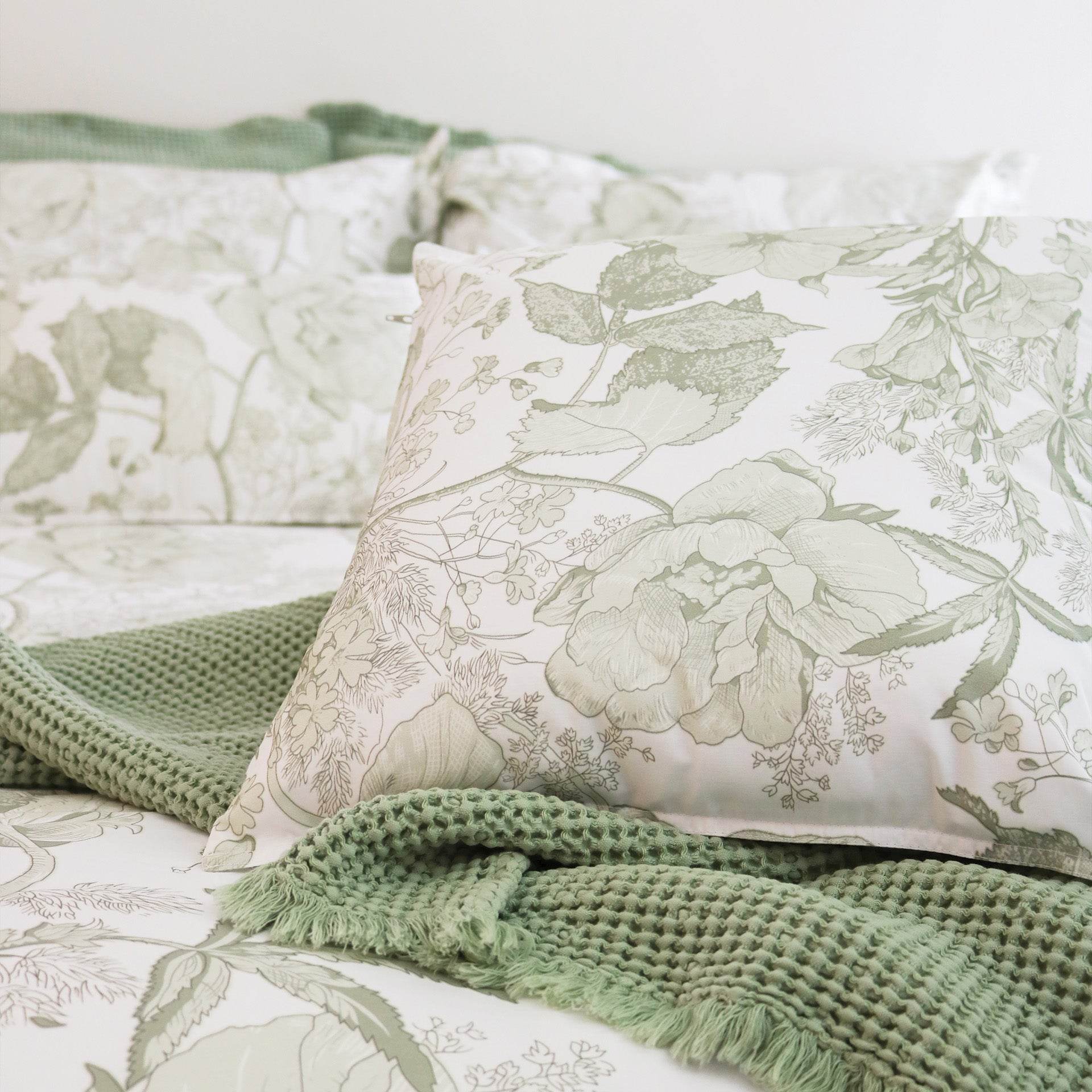 Capa de Edredão Botanique Menta - LethesHome