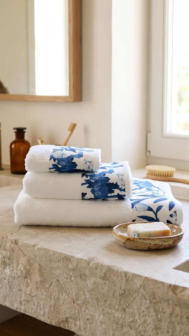 Conjunto de Toalhas de Banho Celeste