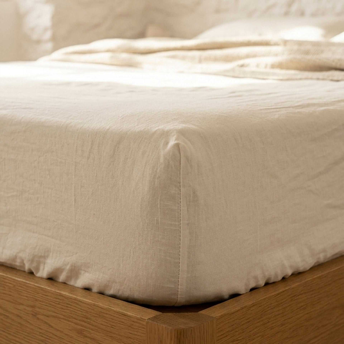 Lençol capa cetim orgânico soft em algodão percal 300 fios, elegante e macio, fabricado em Portugal.