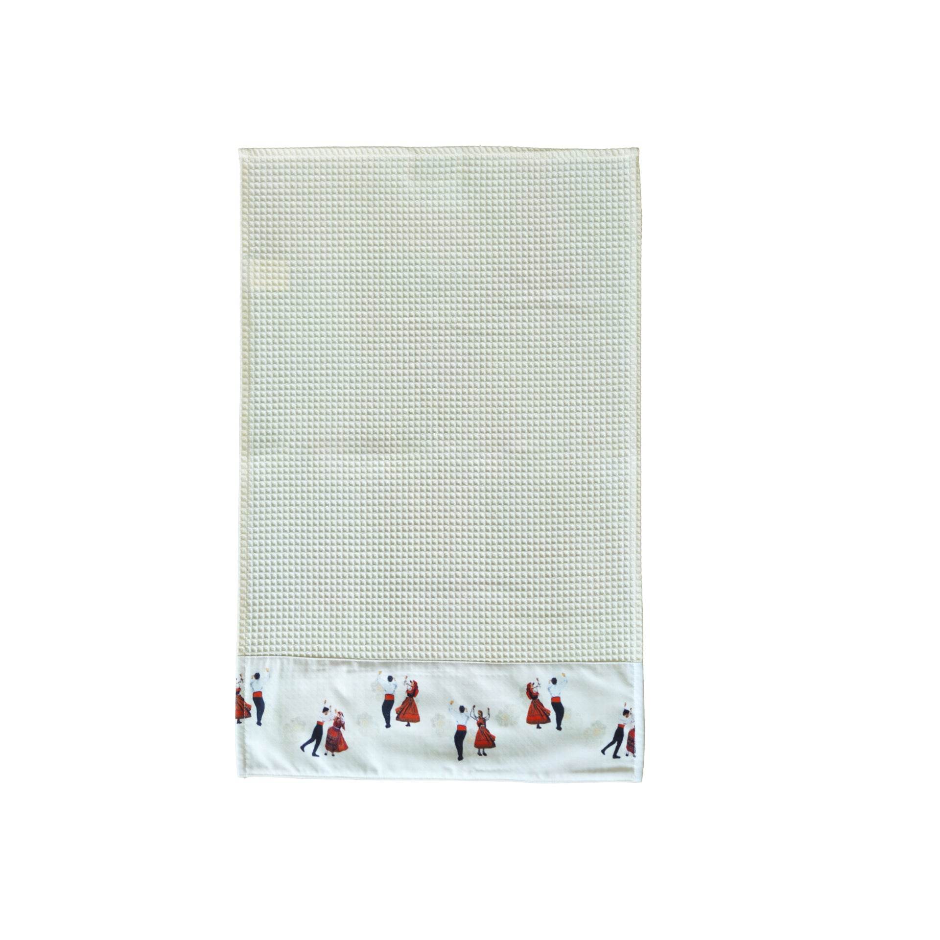 Pano de Cozinha em Favo c/ Aplicação Melânia Gomes - LethesHome