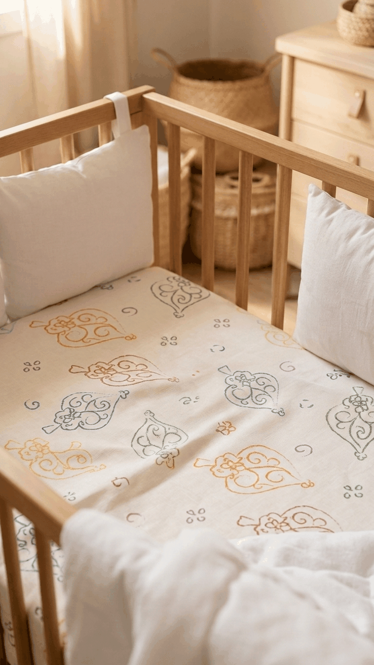 Colcha acolchoada estampada com pequenos corações, fabricada em Portugal, 65% poliéster e 35% algodão, cómoda e suave.