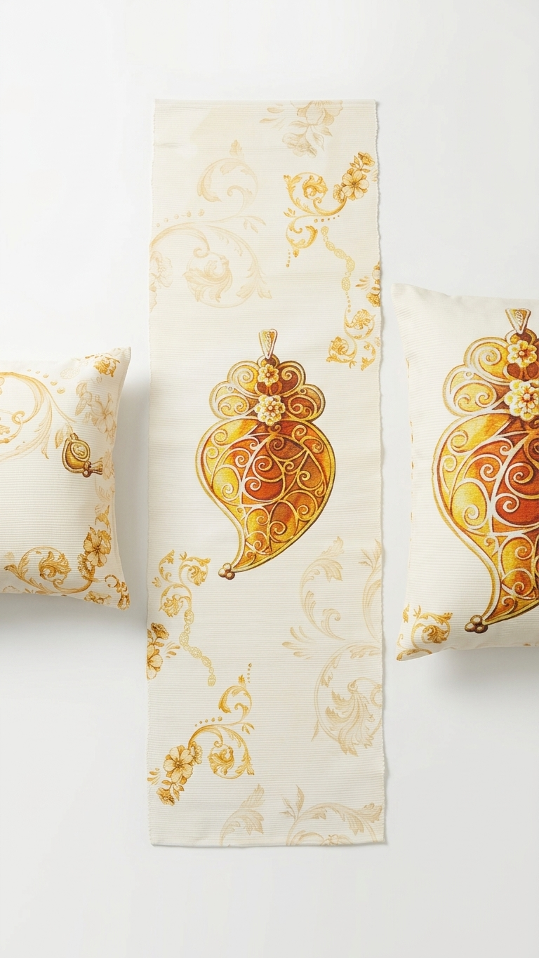 Tapete Alma de Filigrana estampado feito em fibras reutilizadas com tecelagem tradicional português