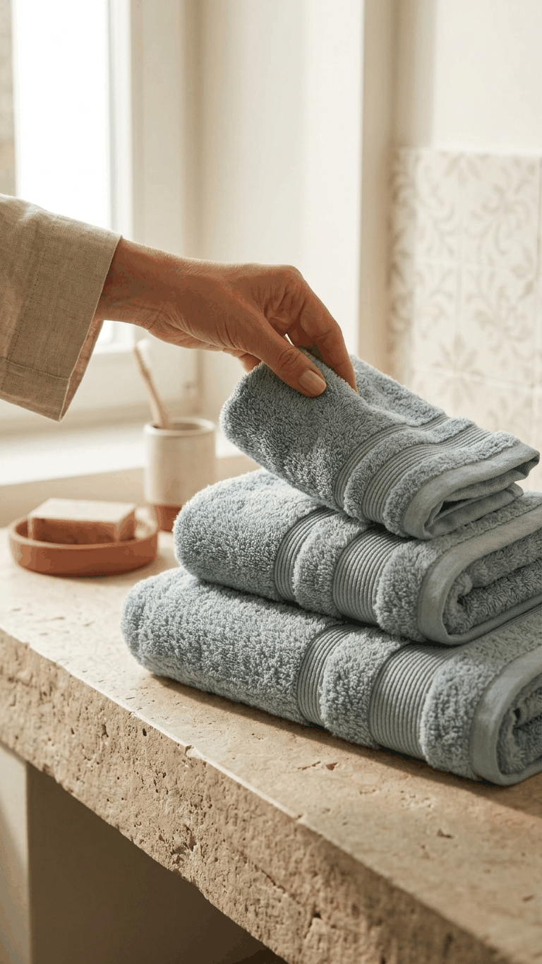 Conjunto de toalhas de banho soft coloridas em algodão 100% fabricadas em Portugal