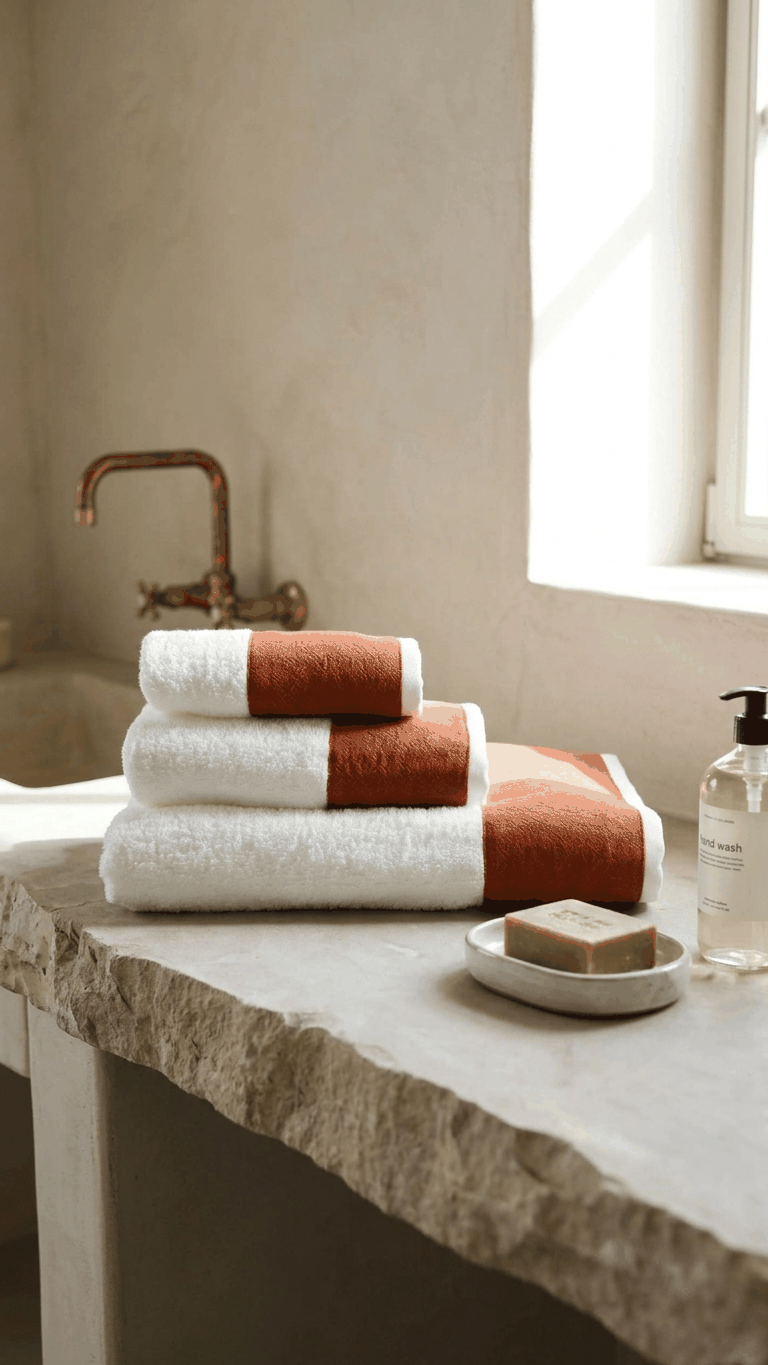 Conjunto de toalhas de banho linho Pure Soft com toalha de banho, toalha de mãos e toaletinho em algodão e linho, fabricado em Portugal
