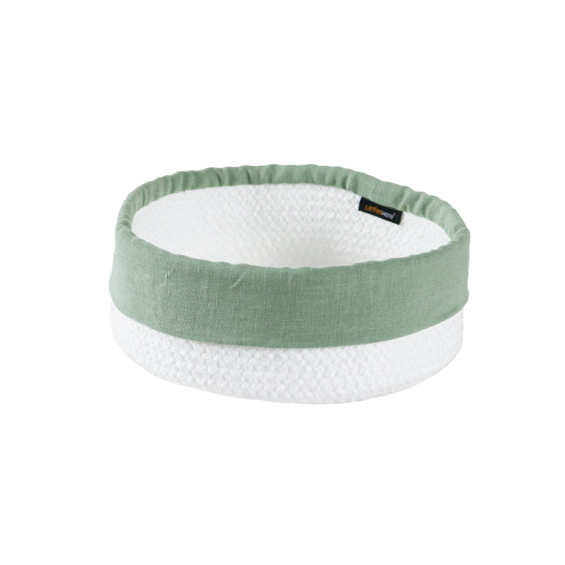 Cesto com Aplicação Linen - LethesHome