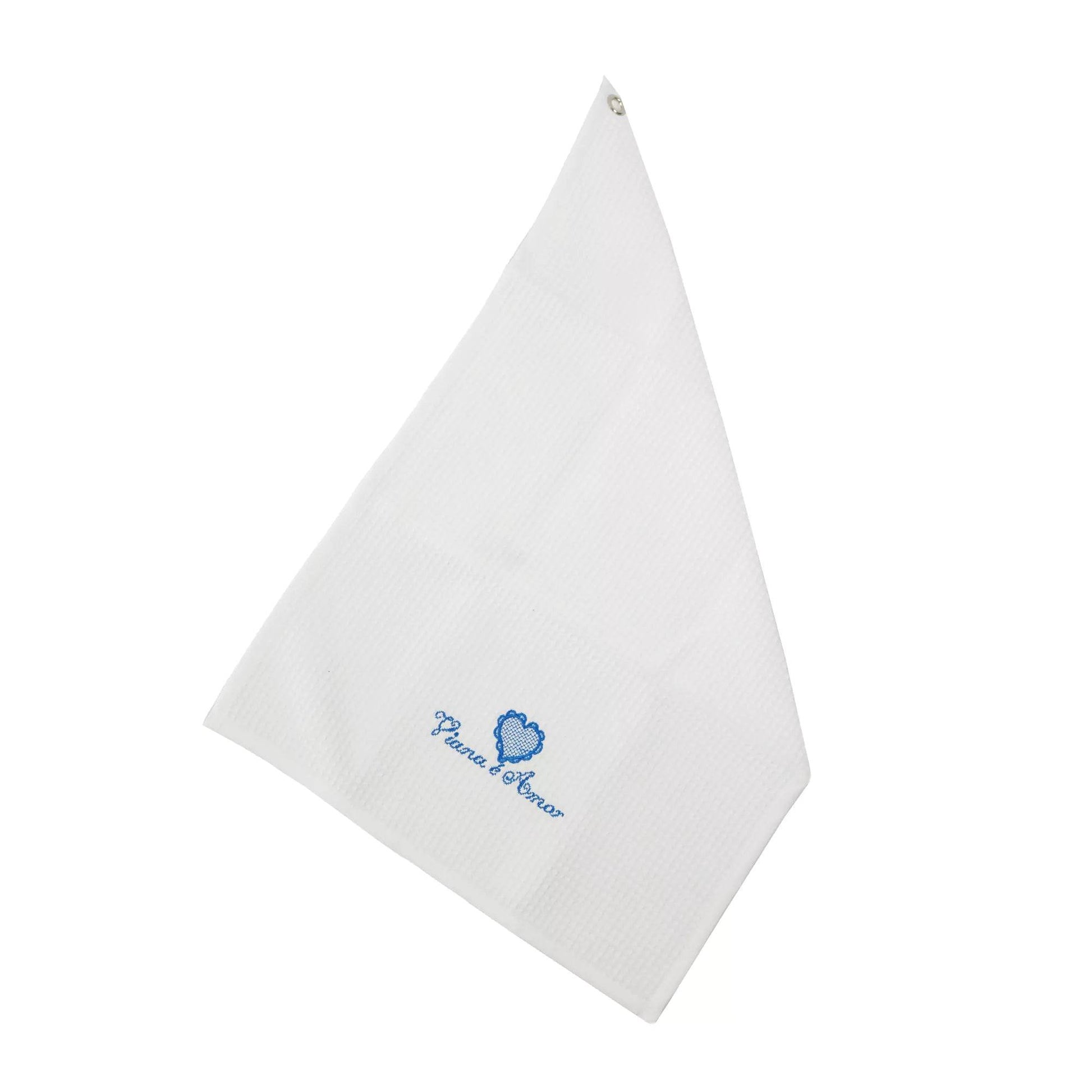 Pano de Cozinha em Favo c/ Bordado Viana é Amor - LethesHome