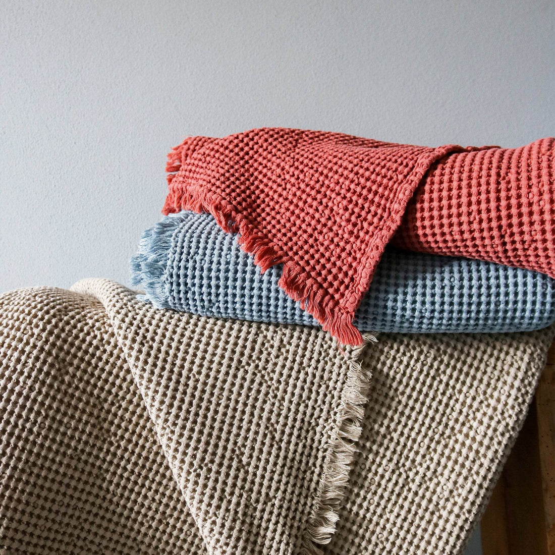 Manta com Franjas Favo Soft - LethesHome