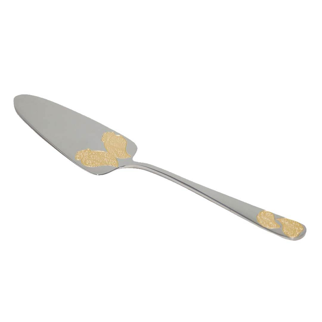 Pá para Doces Vianna Coração Ouro cake server with gold heart accents