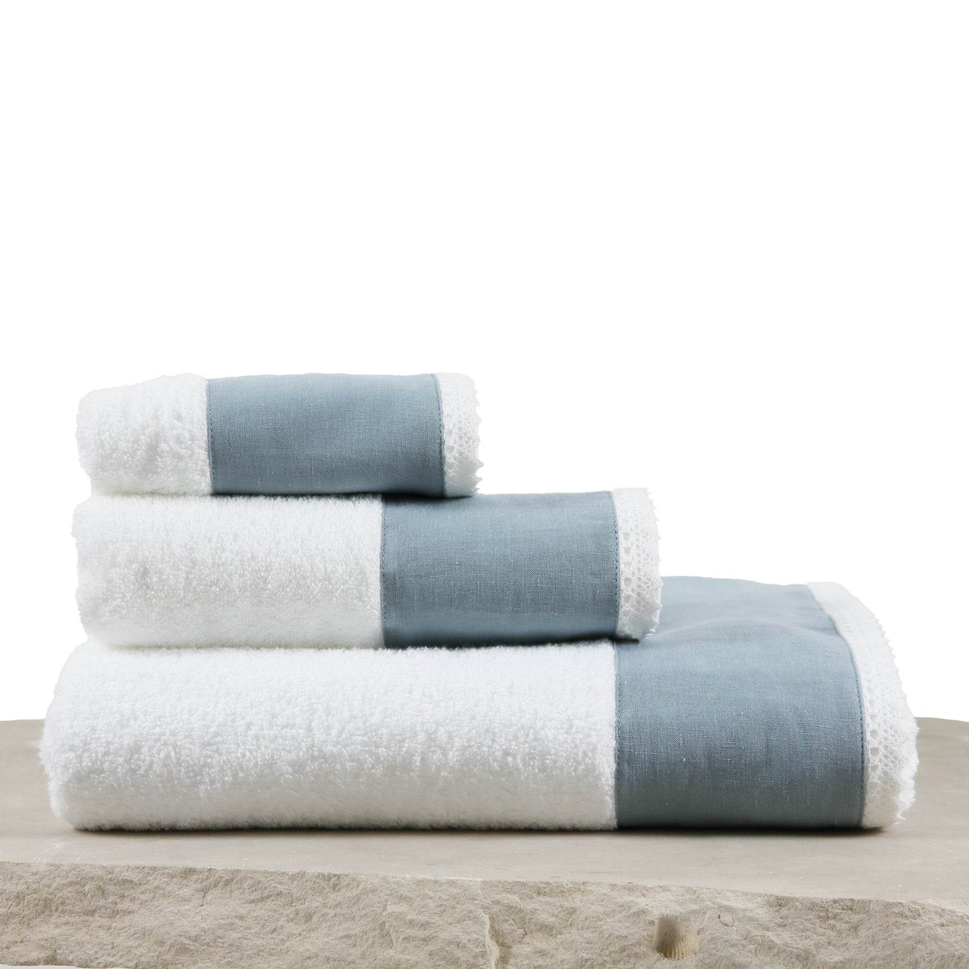 Conjunto de Toalhas de Banho Linen com Renda - LethesHome