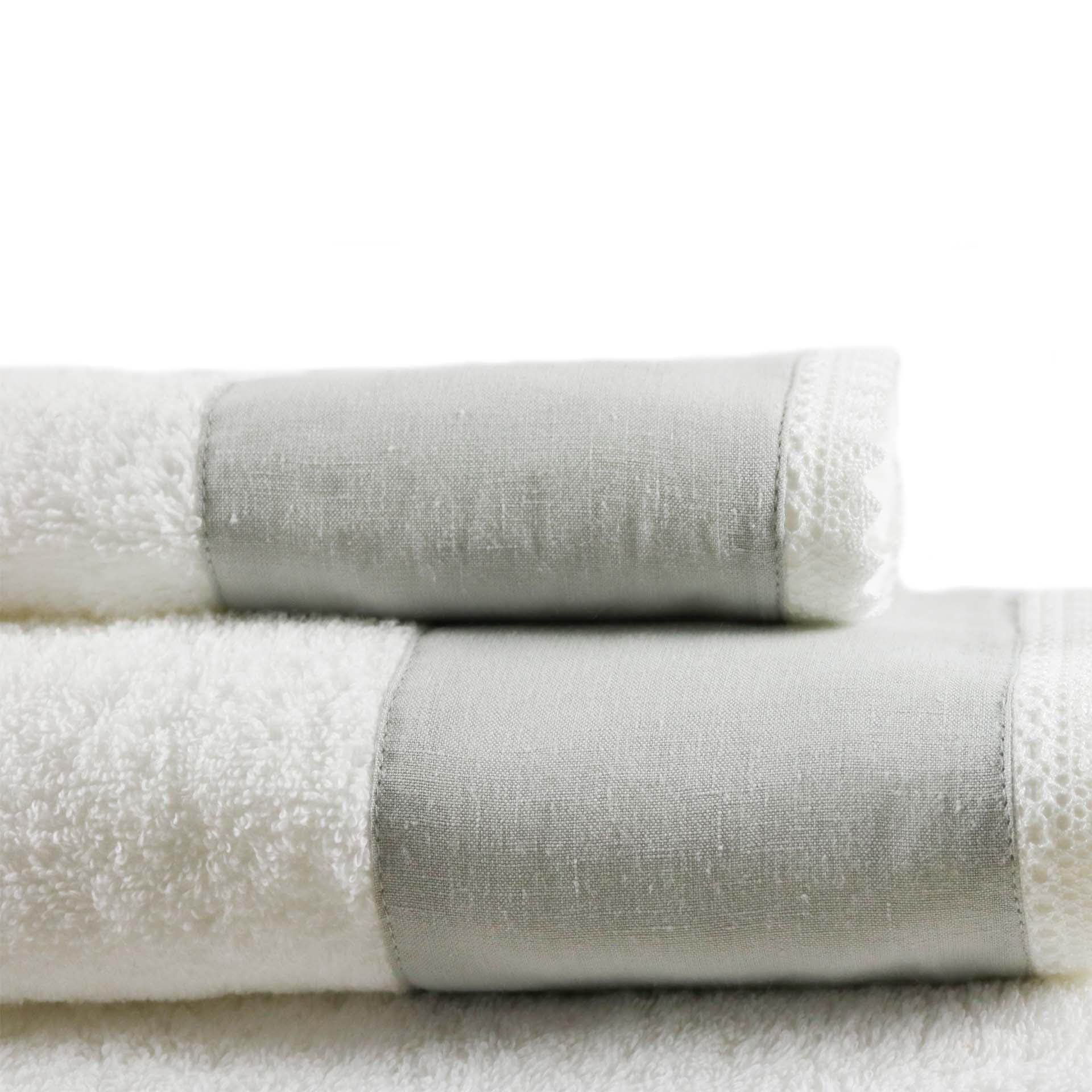 Conjunto de Toalhas de Banho Linen com Renda - LethesHome